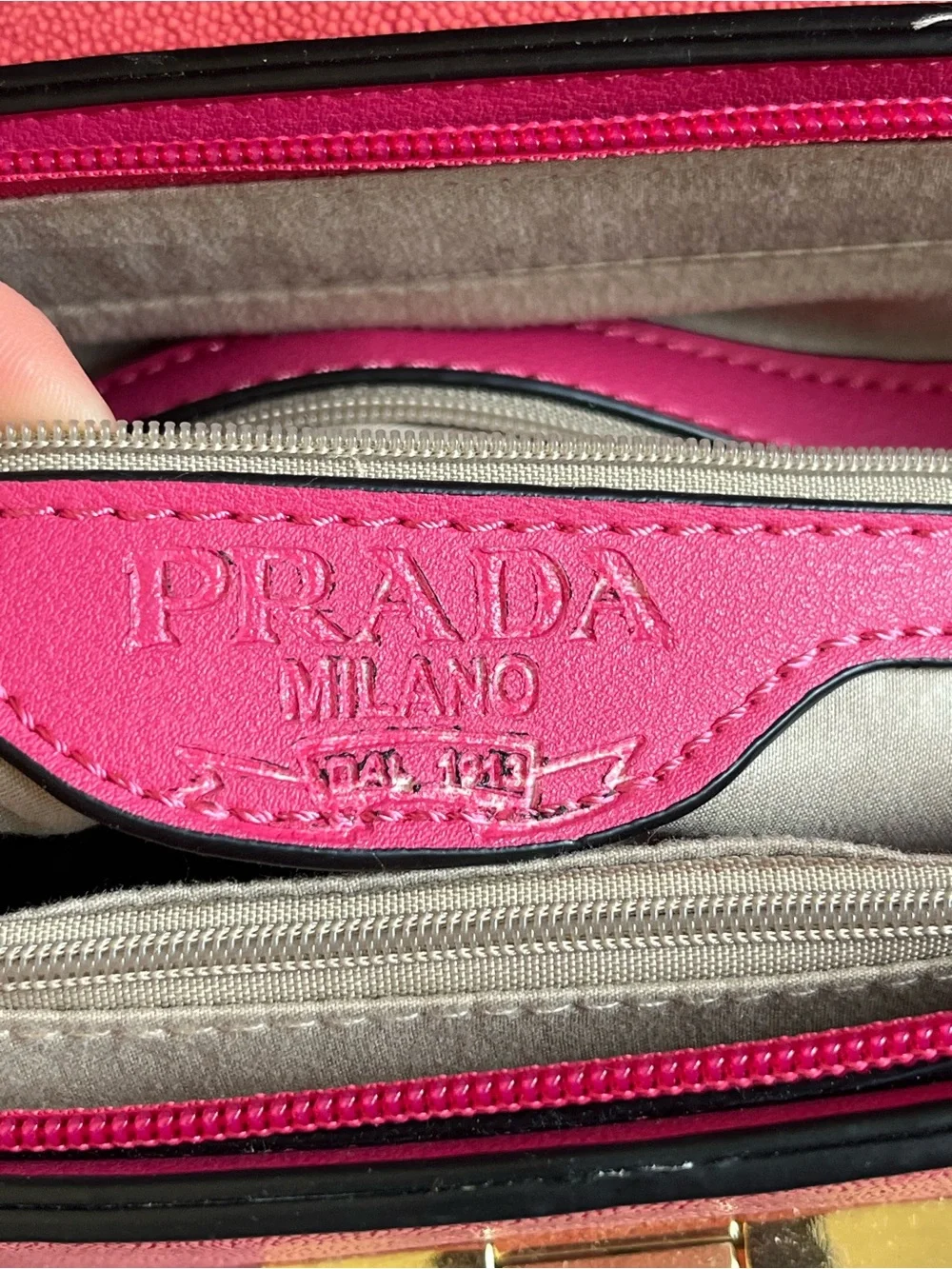 Prada Hot Pink Pyramid Frame Bag with Gold-Tone Hardware - Picture 3 of 6